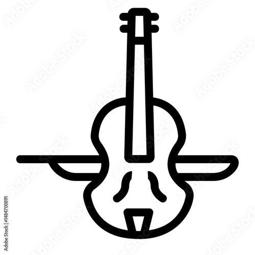 violin Line Icon