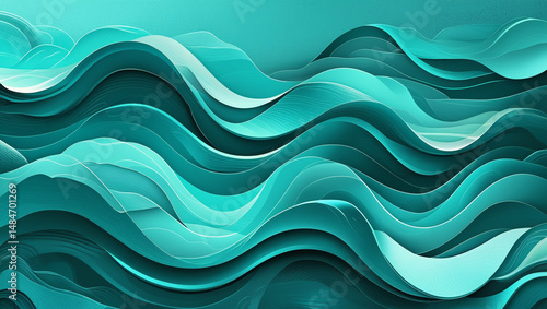 Fototapeta Naklejka Na Ścianę i Meble -  Vibrant_turquoise_abstract_background HD 8K wallpaper Stock Photographic Image