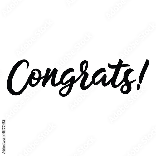 Congrats Word typography Vector Design .