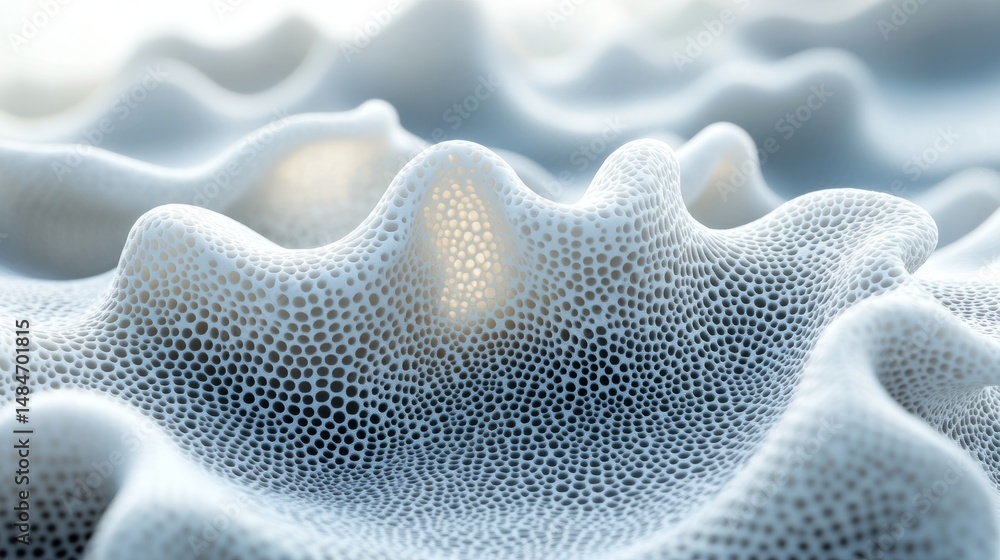 Abstract Fluid Form: A close-up shot reveals a mesmerizing abstract form resembling rippling waves or soft, organic structures. This digital render showcases an interplay of light and shadow. Abstract Fluid Form: A close-up shot reveals a mesmerizing abstract form resembling rippling waves or soft, organic structures. This digital render showcases an interplay of light and shadow.