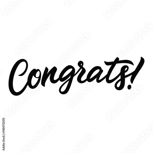 Congrats Word typography Vector Design .