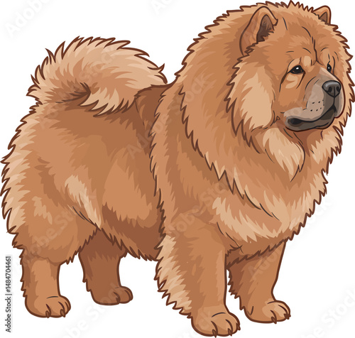 Breed Chow Chow Dog Vector 