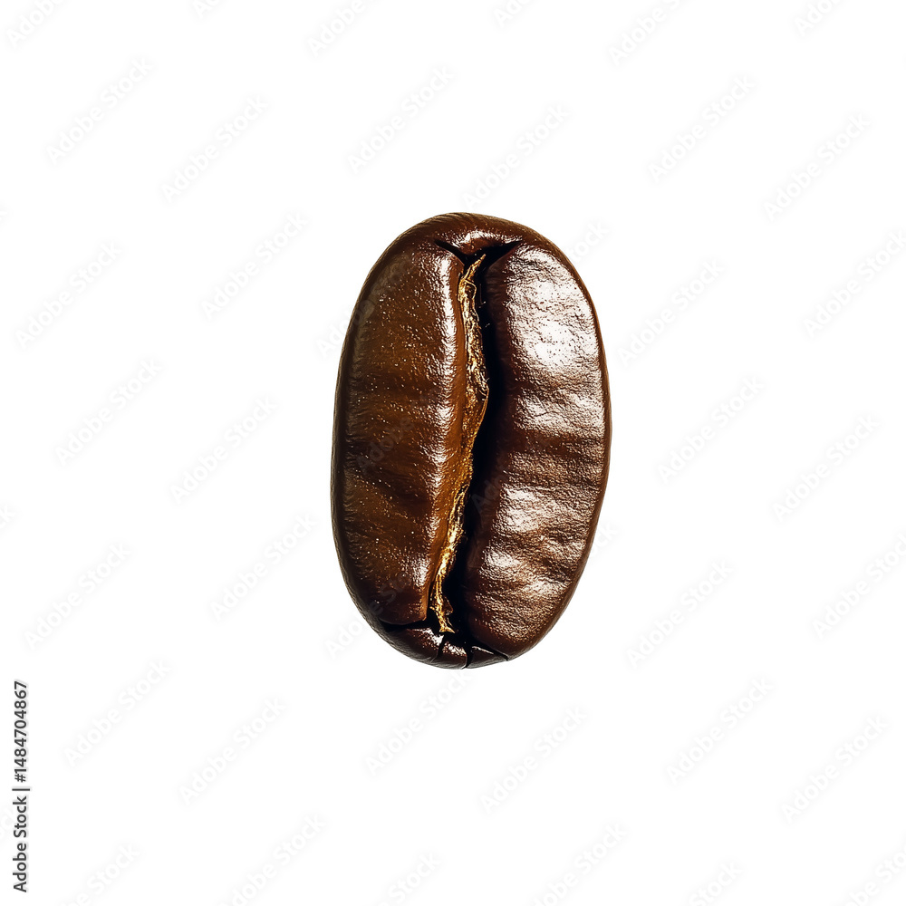 Single roasted coffee bean closeup Single roasted coffee bean closeup