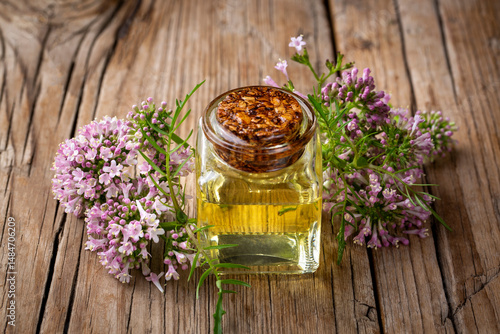 Essential oil in bottle wit...