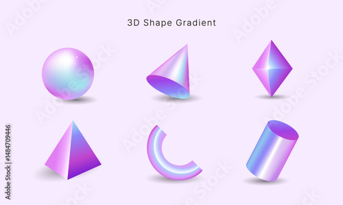 3d 그라데이션 도형