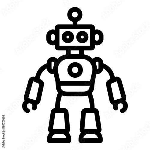 robot Line Icon