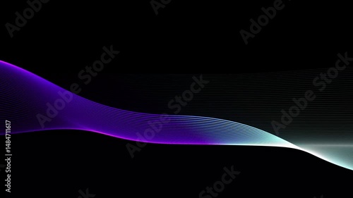 Spectrum Waves Beneath a Lined Blue Sky