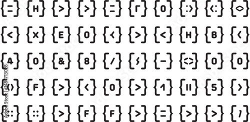 Variety of Bracket Shapes and Styles in a Single Vector Collection