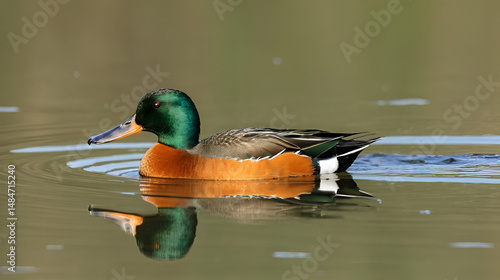 Spatula clypeata - Northern Shoveler - Canard souchet