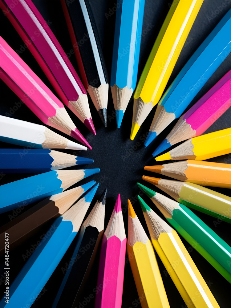 Naklejka premium CMYK pensils