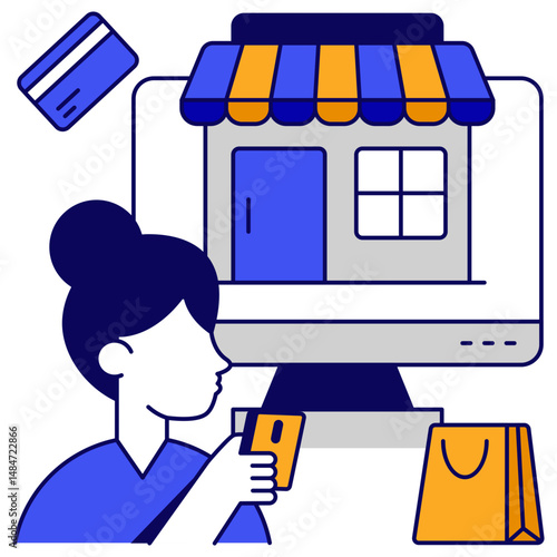 Perfect design icon of online shop