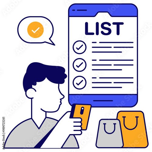 Perfect design icon of mobile list