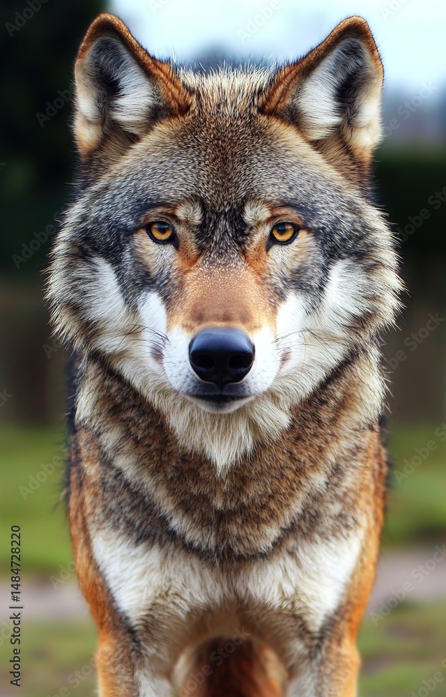 Fototapeta premium grey wolf canis lupus