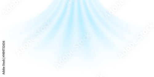Air flow set of vector elements on a white background. Abstract light effect blowing from an air conditioner, purifier or humidifier. Dynamic blurred flow motion