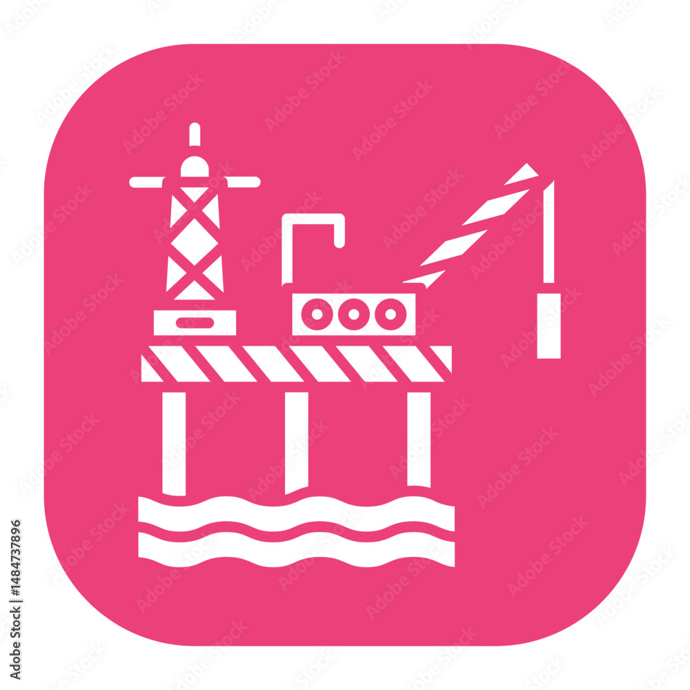 Obraz premium Offshore Platform Icon