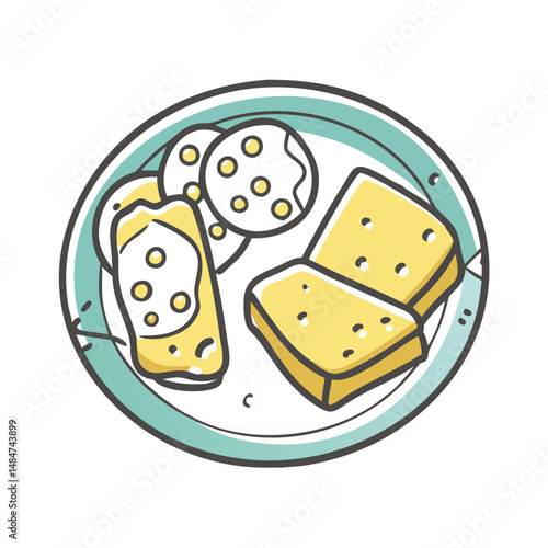 cheese platter icon, cheese platter vector illustration-simple illustration of cheese platter, perfect for cheese platter logos and icons