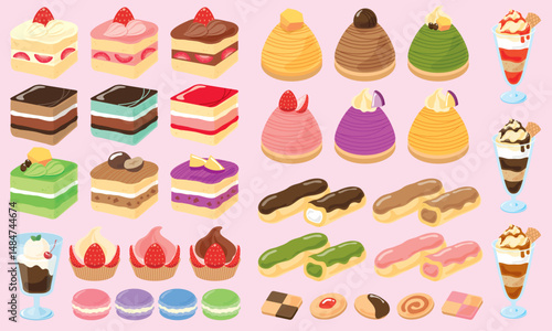 洋菓子のイラストセット
