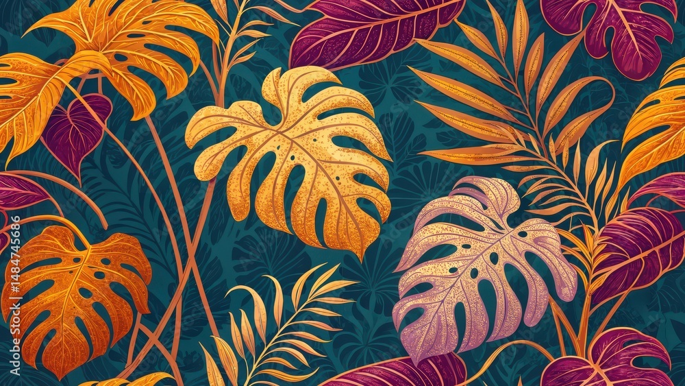 seamless pattern with leaves seamless pattern with leaves