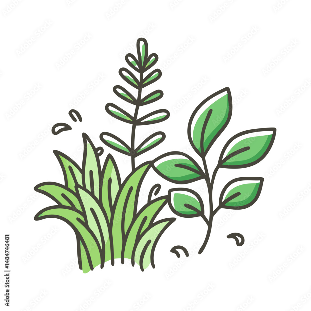 Obraz premium herb garden icon, herb garden vector illustration-simple illustration of herb garden, perfect for herb garden logos and icons