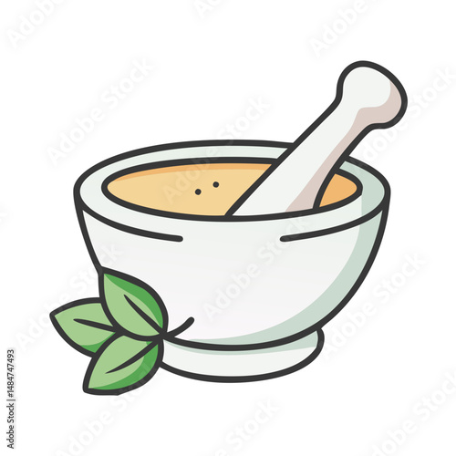 mortar and pestle icon, mortar and pestle vector illustration-simple illustration of mortar and pestle, perfect for mortar and pestle logos and icons