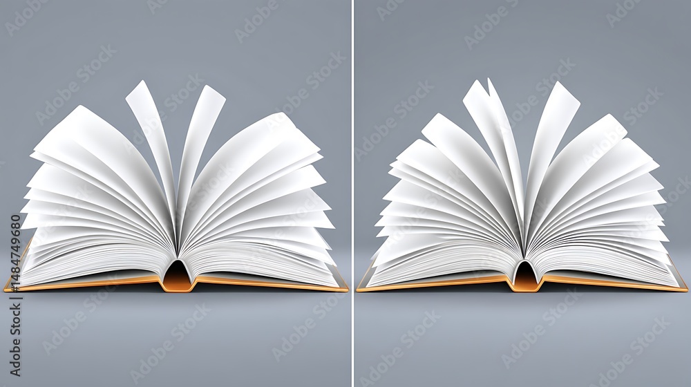 Fototapeta premium Unfurling Pages, A Subtle Shift