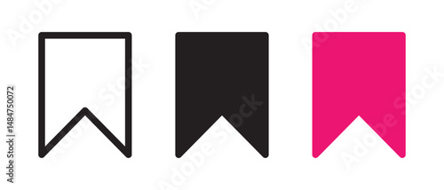 Bookmark icon representing saved items, favourites, or reading lists in minimalistic design