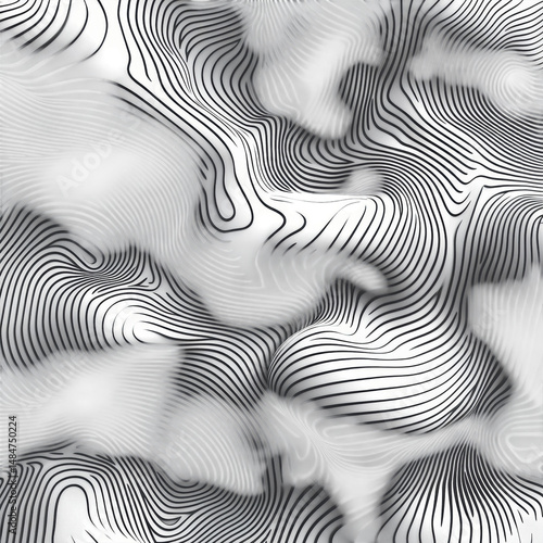 Wallpaper Mural Topographic Dreams A landscape of undulating lines creates a mesmerizing on transparent background Torontodigital.ca