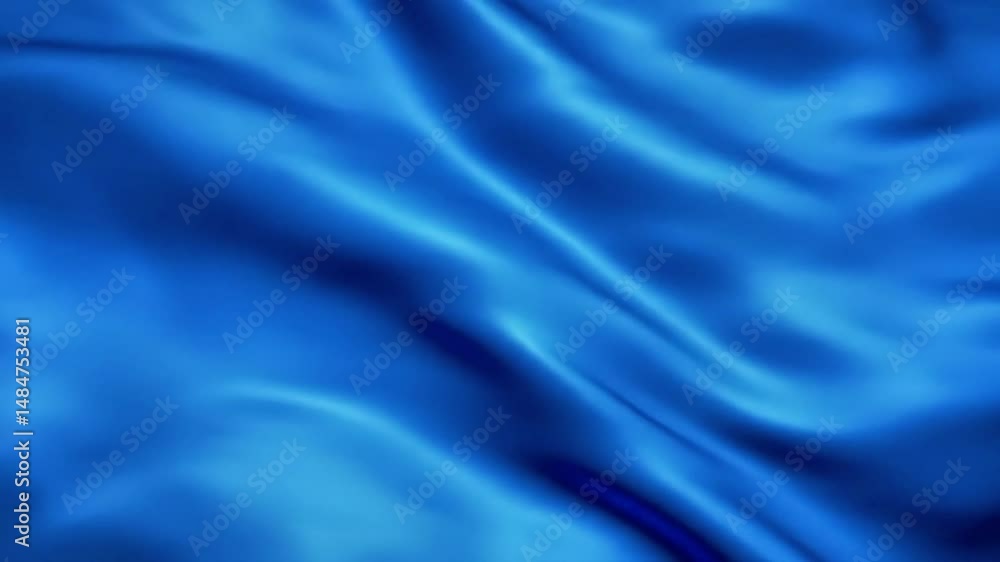 Flowing Azure Fabric: Abstract Video of Smooth, Waving Blue Material Flowing Azure Fabric: Abstract Video of Smooth, Waving Blue Material