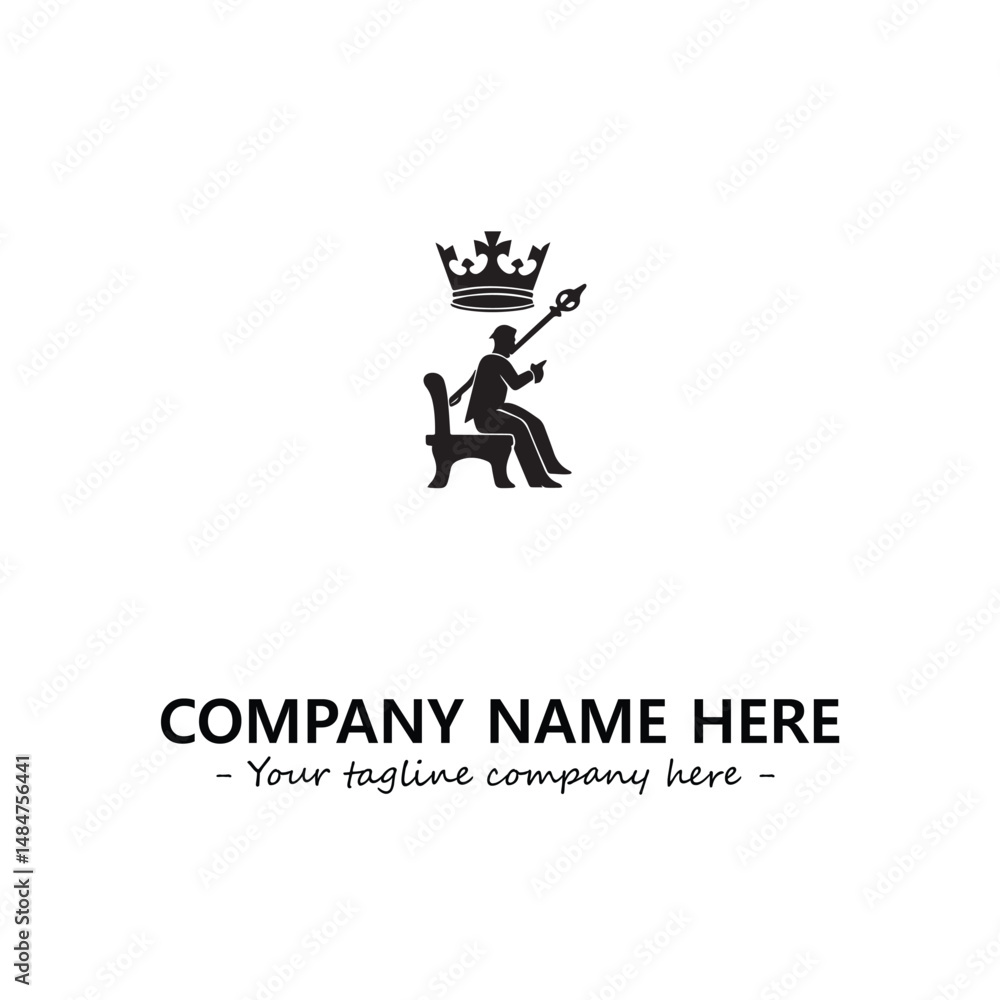 Naklejka premium King logo company design vector illustration