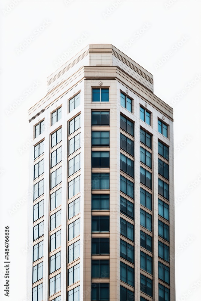 Modern skyscraper with blue windows Modern skyscraper with blue windows