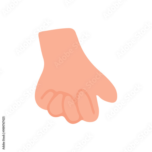 Hands holding gestures. hand holding a spoon, hand holding a pen, various hands with different shapes. Trendy hands poses vector set. Body language signs and symbols for communication