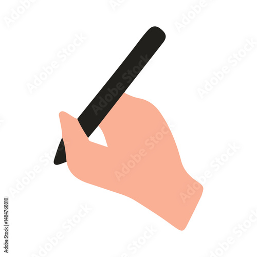 Hands holding gestures. hand holding a spoon, hand holding a pen, various hands with different shapes. Trendy hands poses vector set. Body language signs and symbols for communication