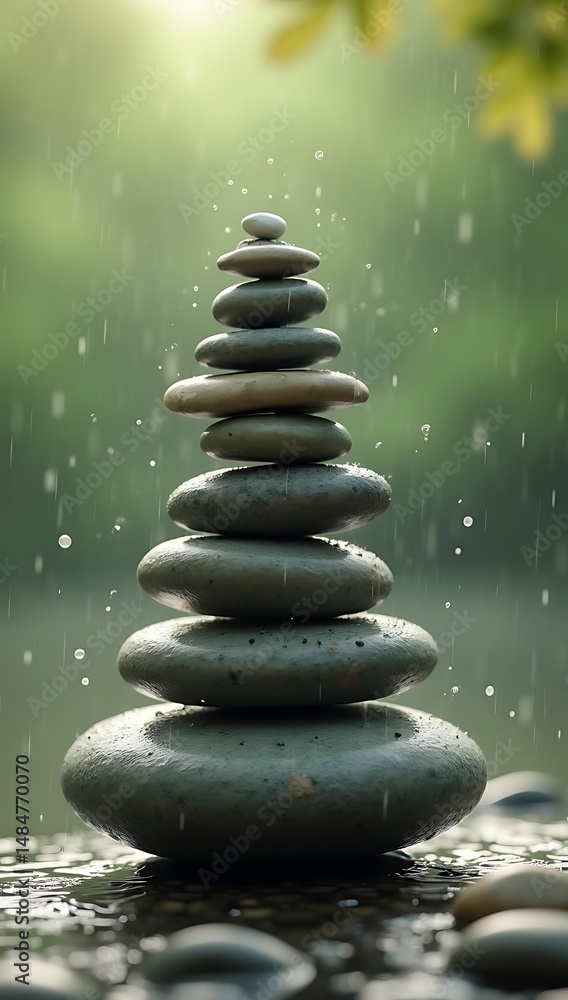 Fototapeta premium stack of stones 