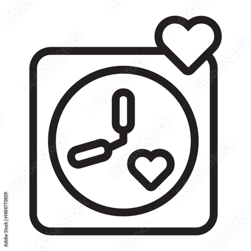 clock line icon