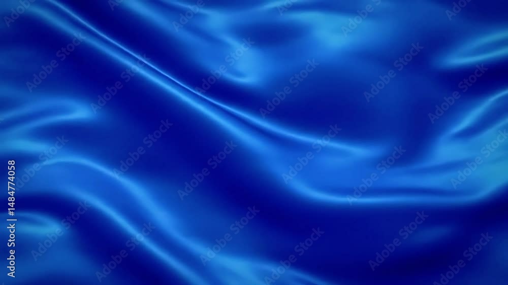 Dynamic Blue Silk Fabric Flowing in Motion Dynamic Blue Silk Fabric Flowing in Motion