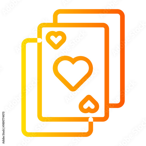 Free Download ace of hearts gradient icon - GFXLoad