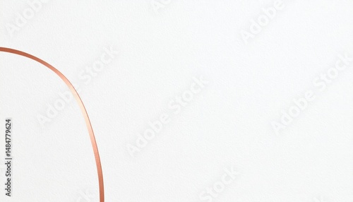 Dynamic action of a copper ribbon in motion minimalist studio visual art clean background abstract concept