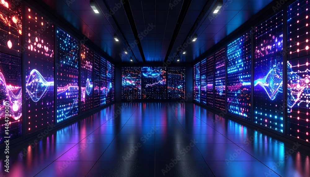 Abstract Futuristic Data Visualization Room Abstract Futuristic Data Visualization Room