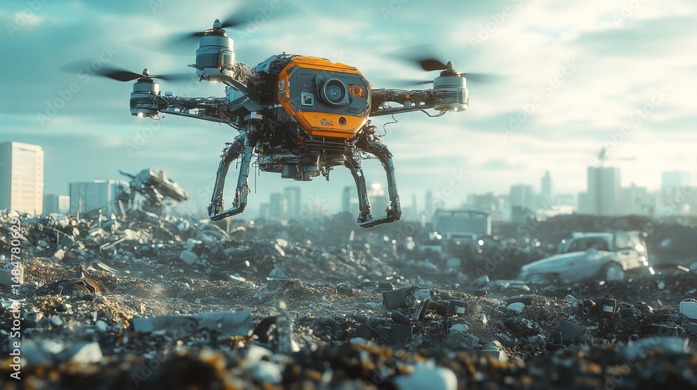 Drone Over Rubble Drone Over Rubble