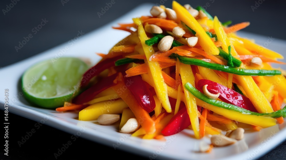 Asian Fruit Salad with Lime and Chili is a premium-quality stock image ideal for use in lifestyle blogs, health content, promotional campaigns, and editorial publications. Asian Fruit Salad with Lime and Chili is a premium-quality stock image ideal for use in lifestyle blogs, health content, promotional campaigns, and editorial publications.