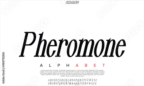 Luxury Pheromone Italic alphabet letters font for logo