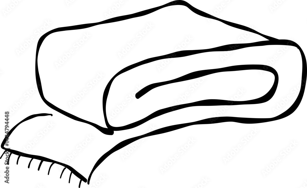 Folded Blanket Illustration Folded Blanket Illustration