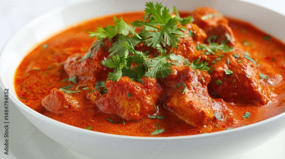 Indian Chicken Curry with Garnish in Bowl is a premium-quality stock image ideal for use in lifestyle blogs, health content, promotional campaigns, and editorial publications. Indian Chicken Curry with Garnish in Bowl is a premium-quality stock image ideal for use in lifestyle blogs, health content, promotional campaigns, and editorial publications.