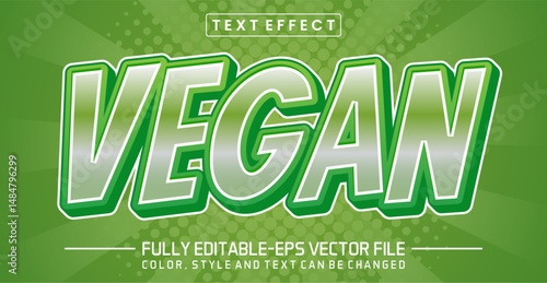 Vegan font Text effect editable