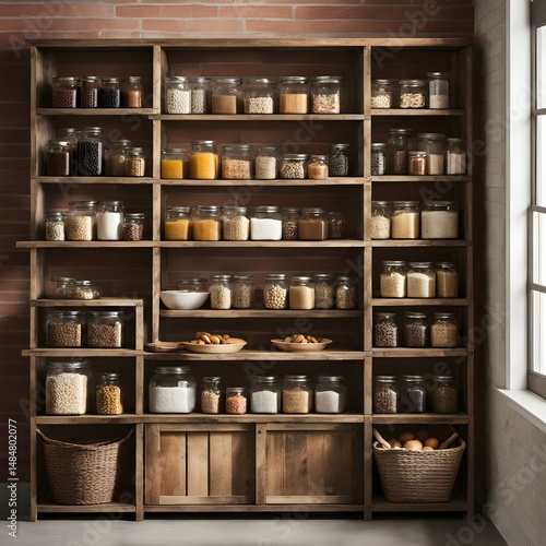 Wallpaper Mural Rustic Revelry: A Stylish Pantry Shelf Solution Torontodigital.ca
