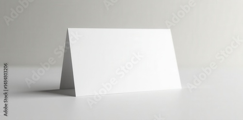Clean white folded place card mockup, clipping path included , mockup, place card, elegant