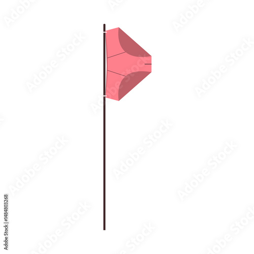 Illustration of underwear serving as a flag, symbolizing victory with a unique twist.