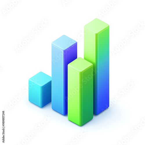 Isometric Bar Graph - Data Visualization Icon Free Download Isometric Bar Graph - Data Visualization Icon - GFXLoad