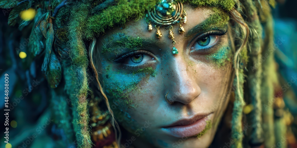 Blue-Tinted Mythical Woman With Intricate Jewelry is a premium-quality stock image ideal for use in lifestyle blogs, health content, promotional campaigns, and editorial publications. Blue-Tinted Mythical Woman With Intricate Jewelry is a premium-quality stock image ideal for use in lifestyle blogs, health content, promotional campaigns, and editorial publications.