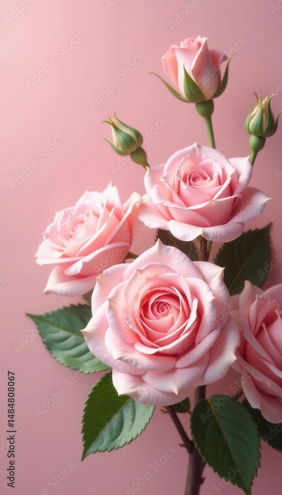 Subtle pastel roses & hydrangeas, rose-tinted background Muted tones, refined style , still life photography, calm, soft lighting Subtle pastel roses & hydrangeas, rose-tinted background Muted tones, refined style , still life photography, calm, soft lighting